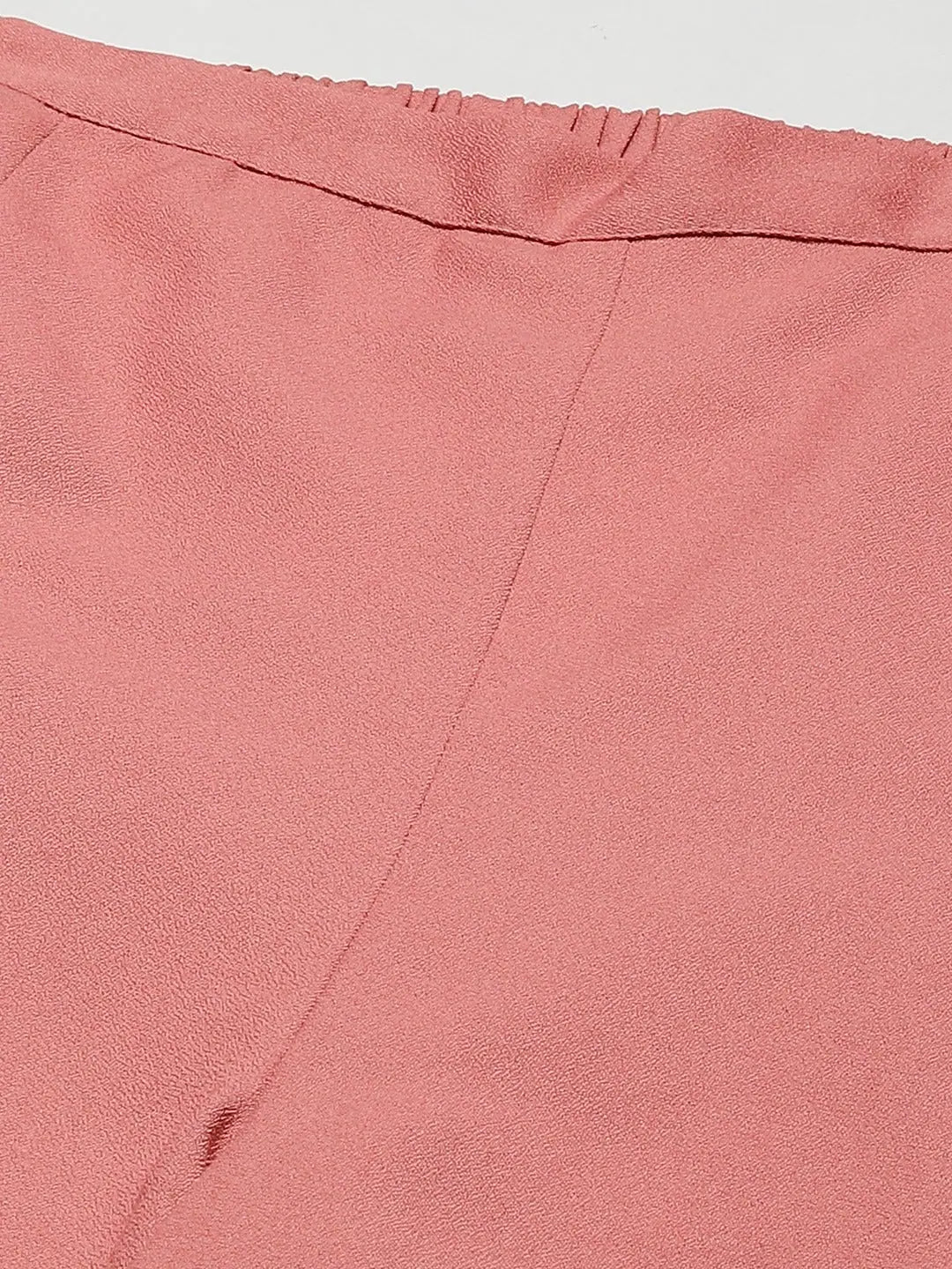 Pink Front Pleated Wide Leg Pants - Women's Western Wear