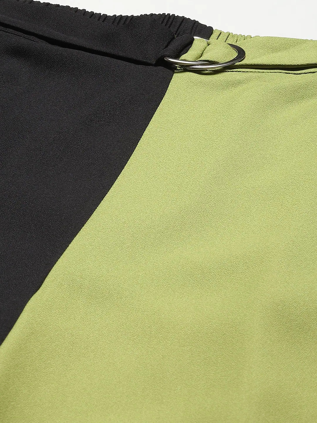 Green & Black Colorblock Wide Leg Pants - Women's Western Wear