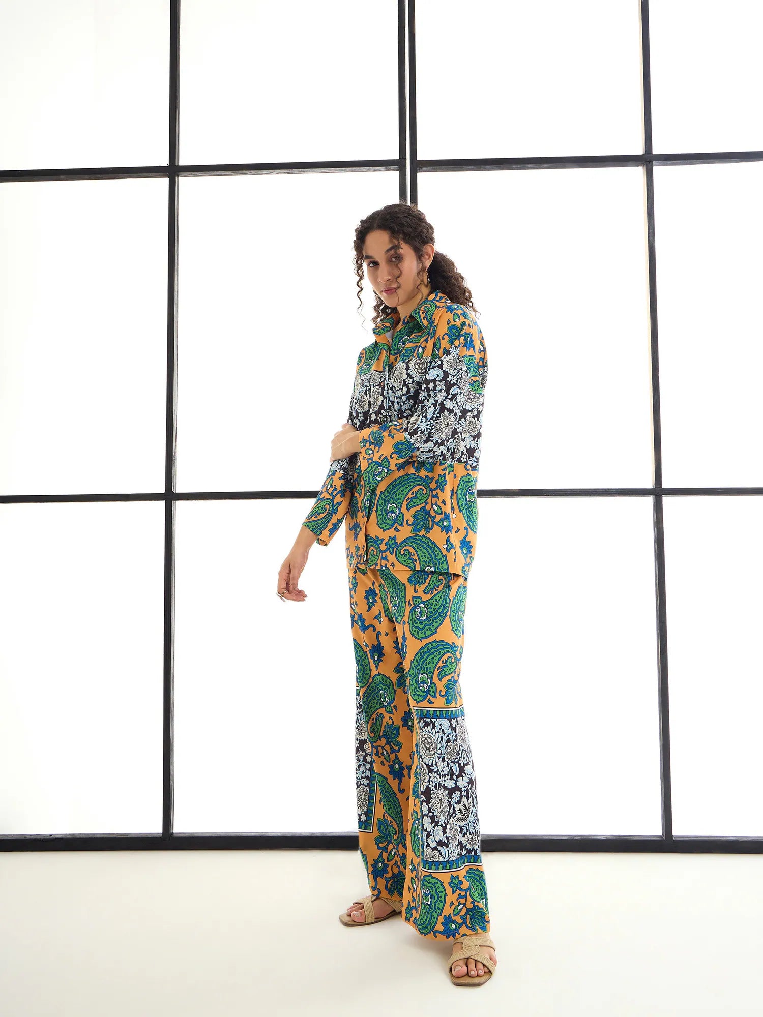 Paisley Print Lounge Sets for Women - Shirt & Pants Co Ords