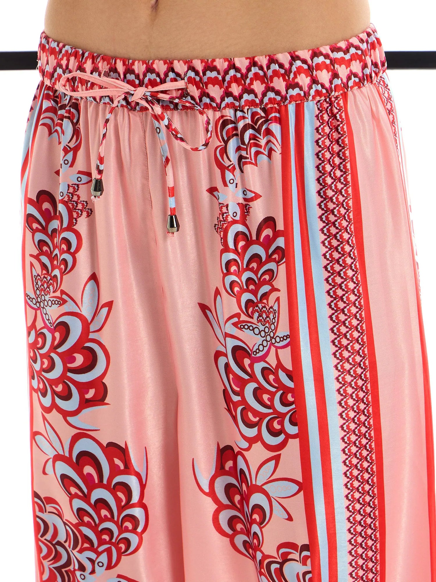 Pink & Red Floral Co ord Sets for Women: Lounge Shirt & Pants