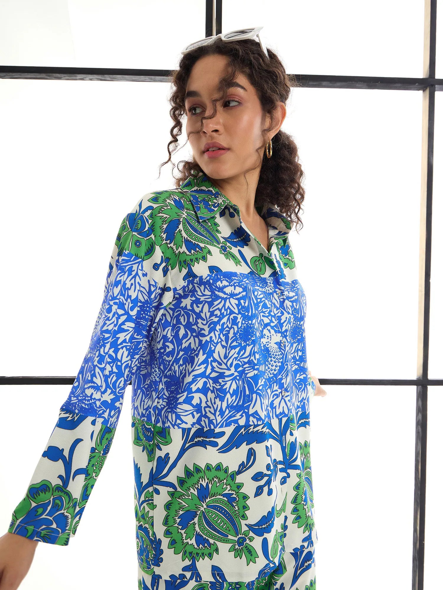 Blue Floral Co Ord Sets for Women | Soft Lounge Wear Set