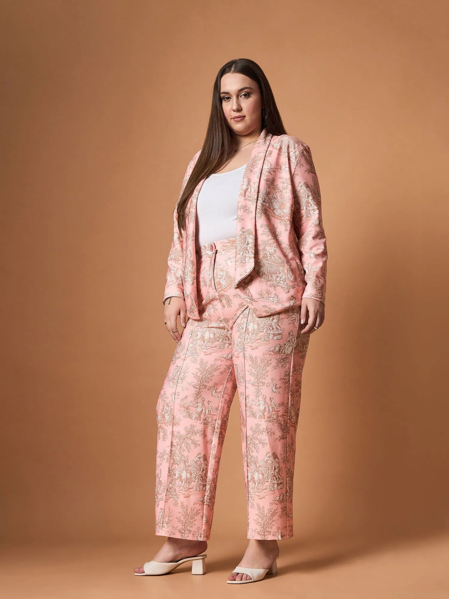 Floral Blazer Co Ord Set - Women's Designer Two Piece Sets