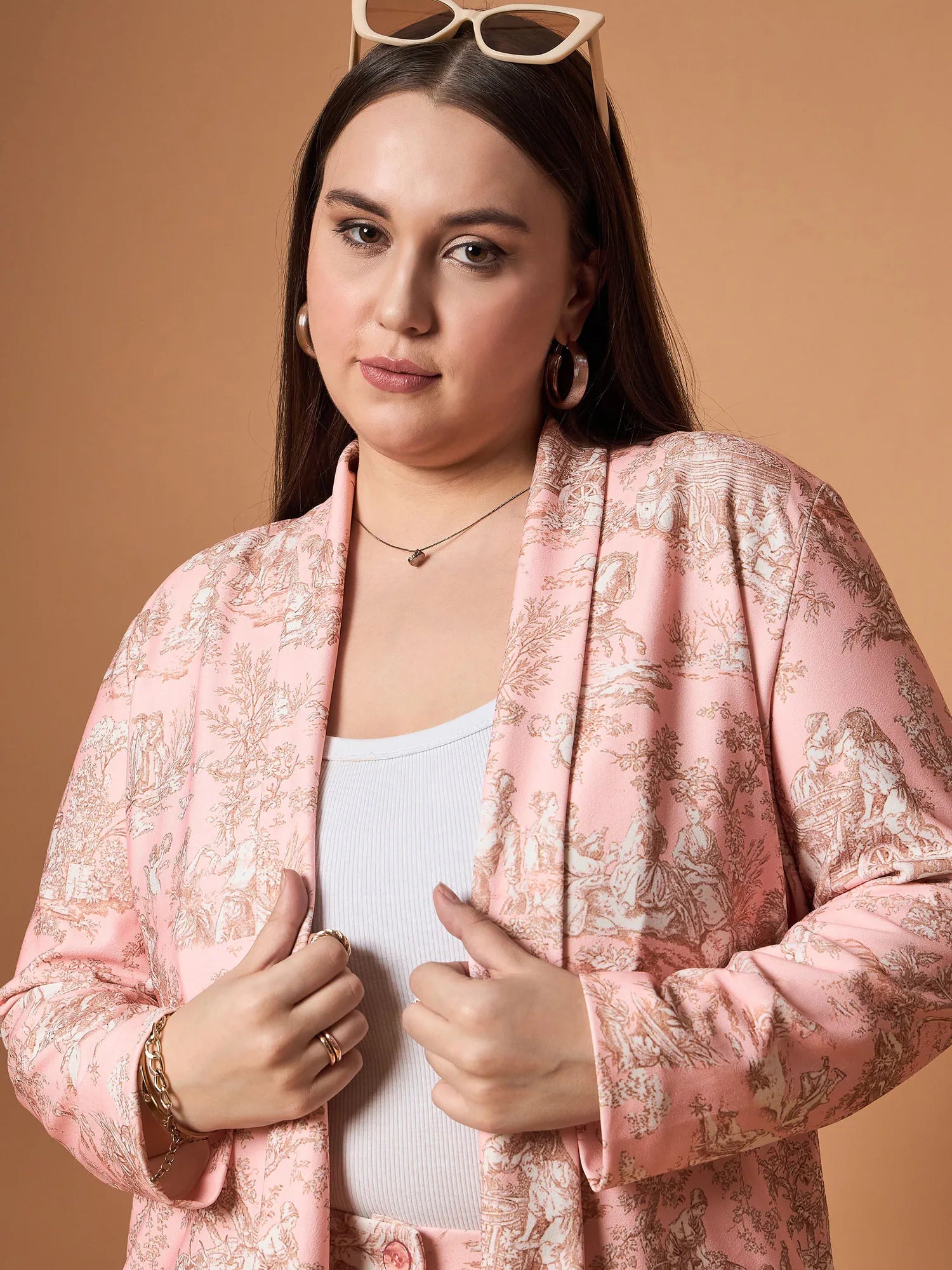 Floral Blazer Co Ord Set - Women's Designer Two Piece Sets