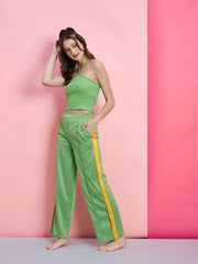 Women Solid Standard Green Jumpsuits & Sets