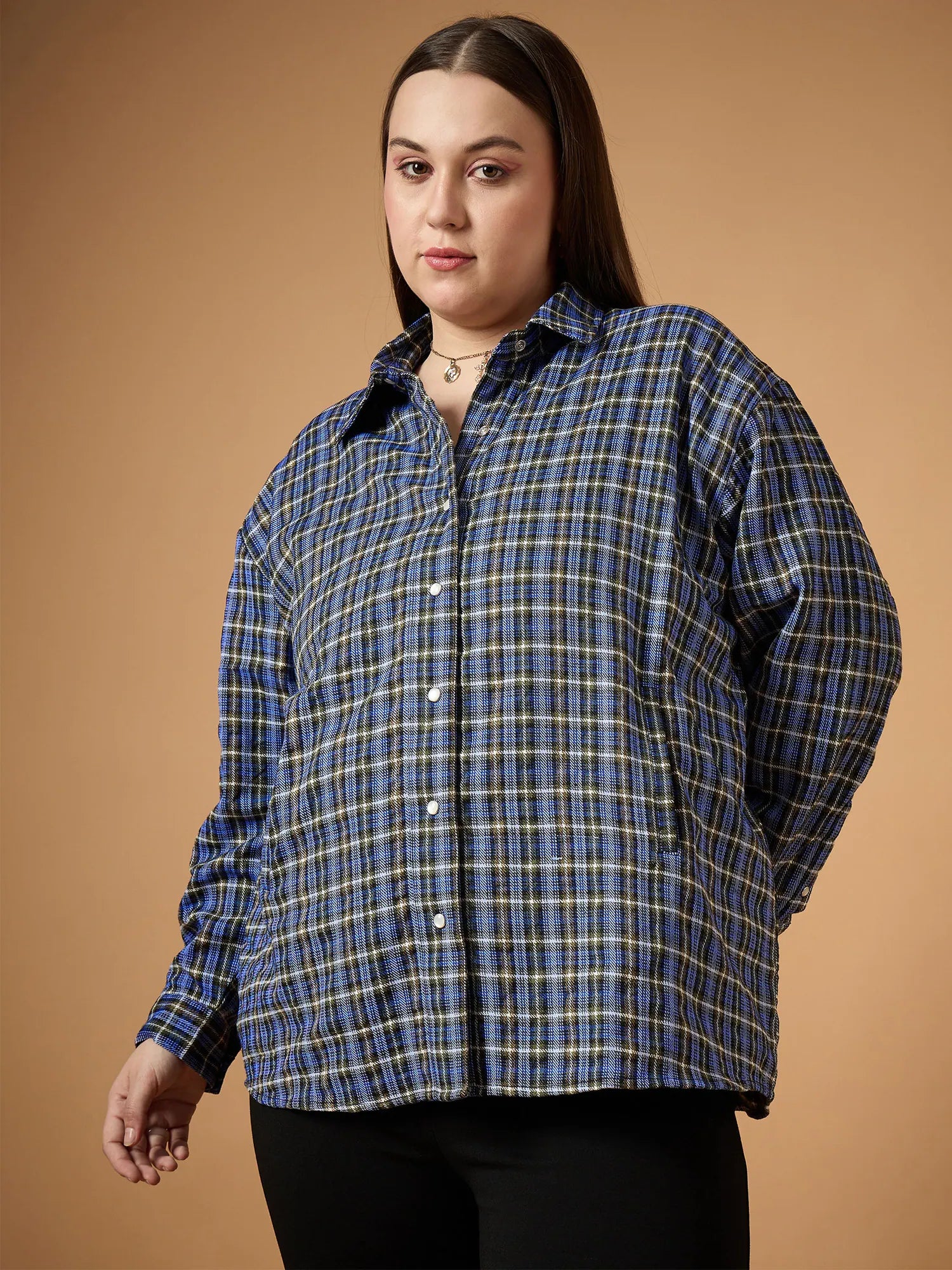 Flannel Check Shacket - Women's Fashion Jackets & Outerwear