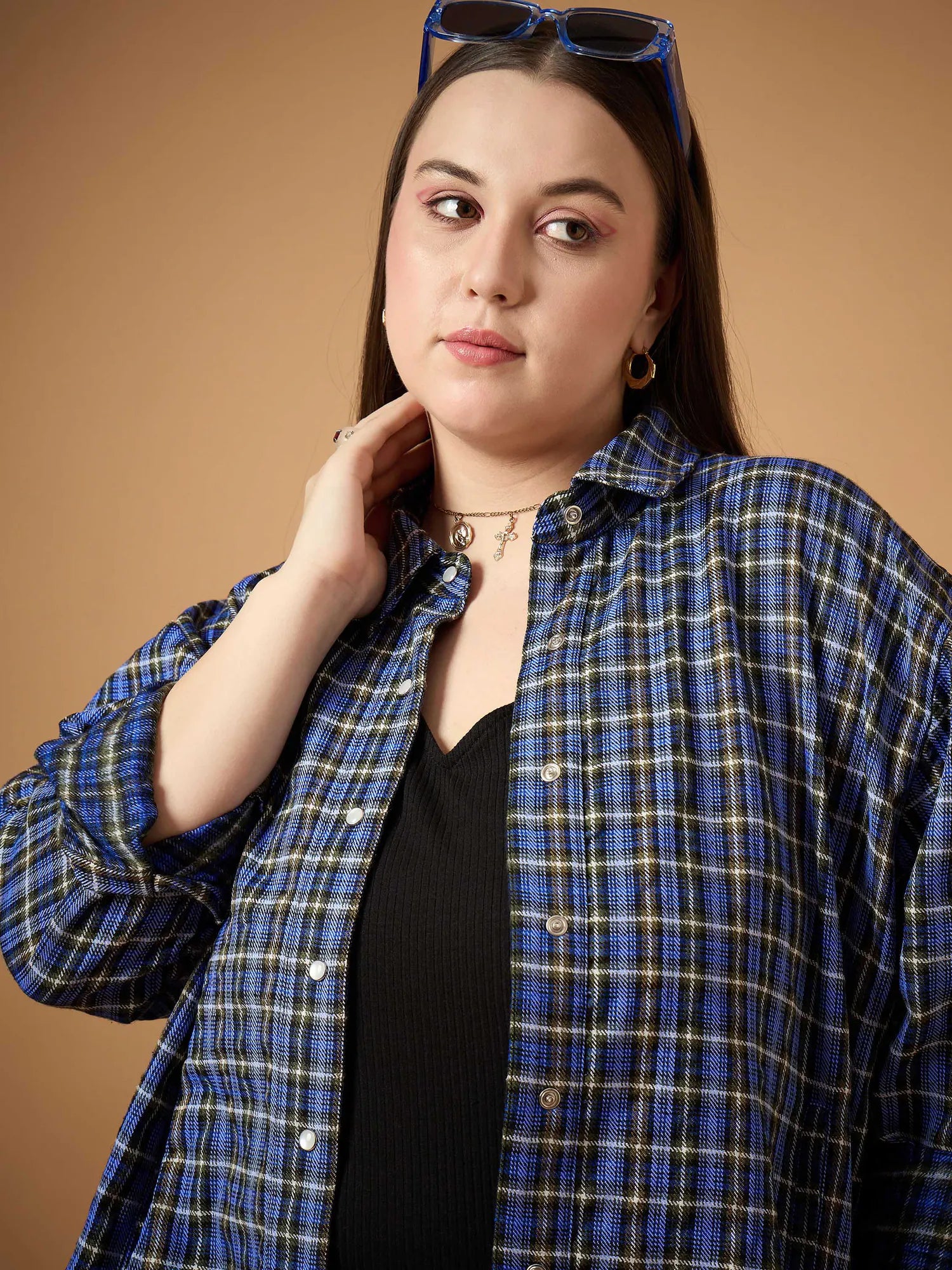 Flannel Check Shacket - Women's Fashion Jackets & Outerwear