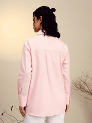 Women Pink Striped Regular Shirt-SFSHRT20682