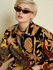 Women Black Boho Printed Regular Shirt-SFSHRT20709
