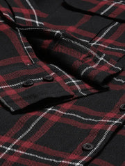 Black Plaid Check Boyfriend Shirt
