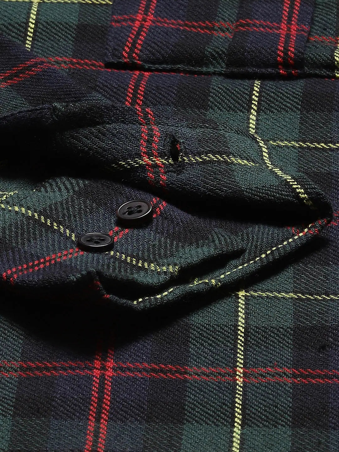 Green Plaid Check Boyfriend Shirt | Casual Cotton Twill Top