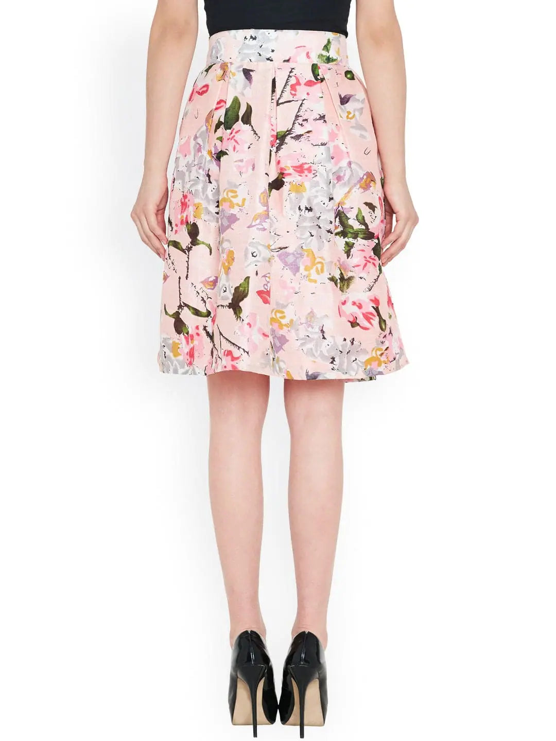 Pink Floral Silk Skirt | Women's Western Wear Clothing