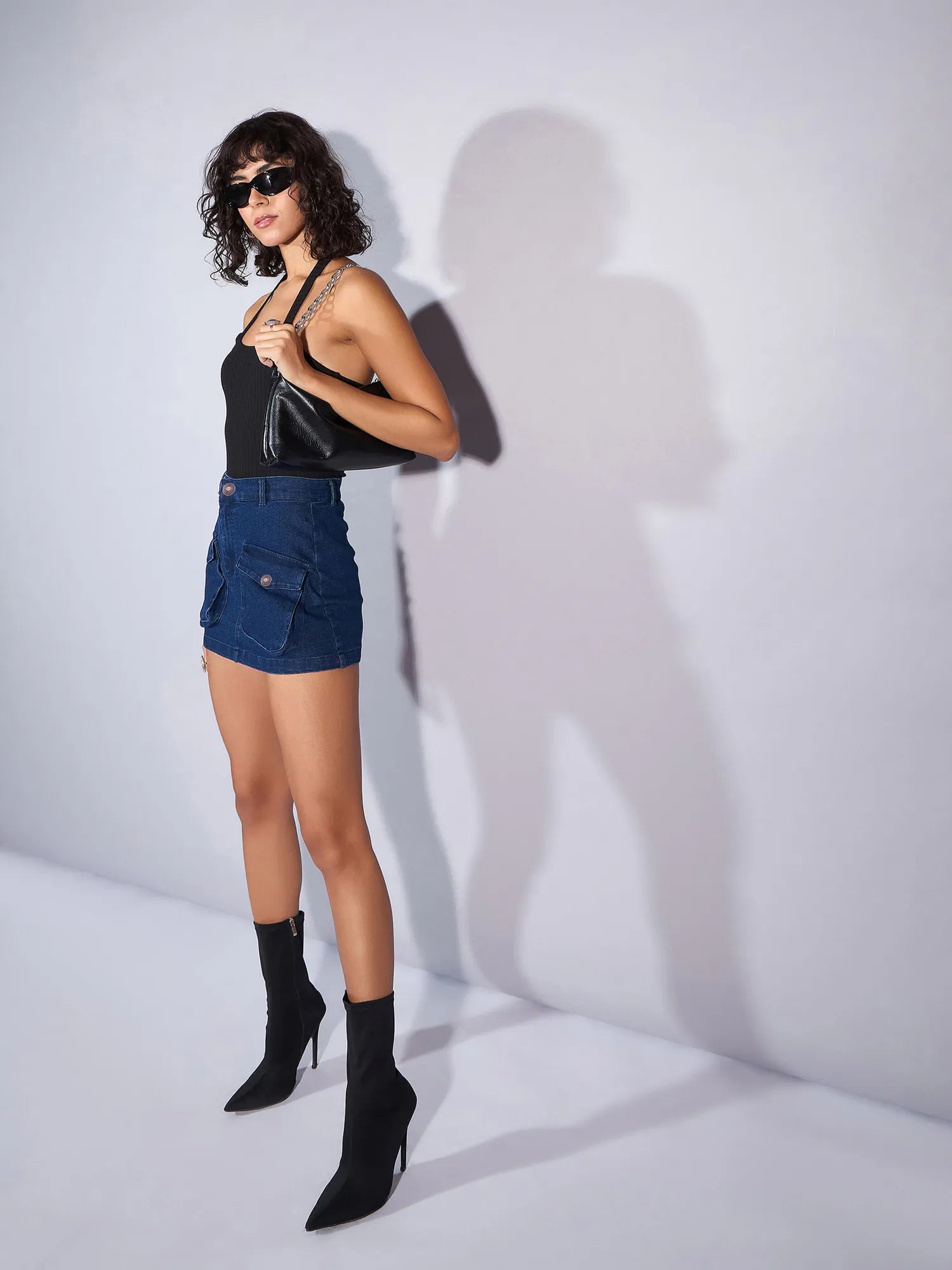 Blue Denim A-Line Mini Skirt - Stylish Women's Skirts