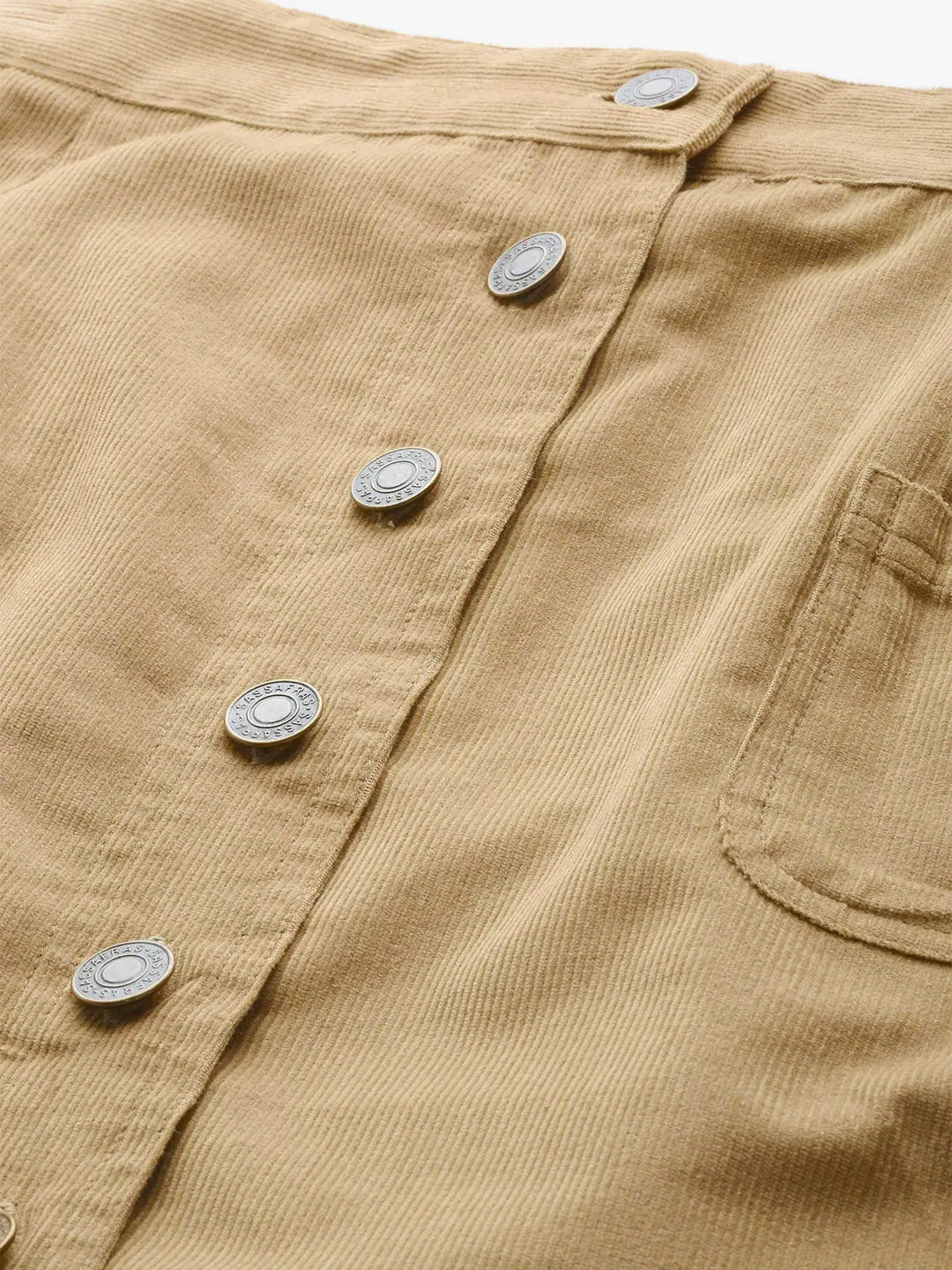 Beige Corduroy Mini Skirt | Trendy Women's Western Wear