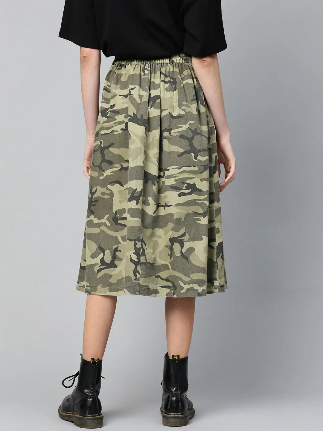 Camouflage Front Slit Skirt | Women's Western Wear Outfits