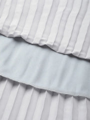 Grey Satin Pleated Maxi Skirt