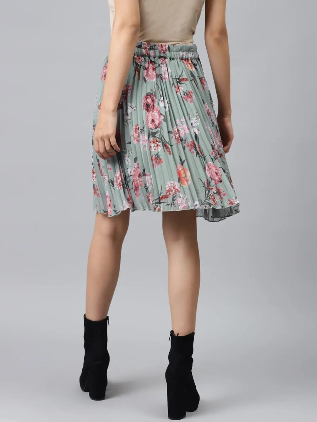 Olive Floral Mini Skirt - Women's Fashion & Comfort