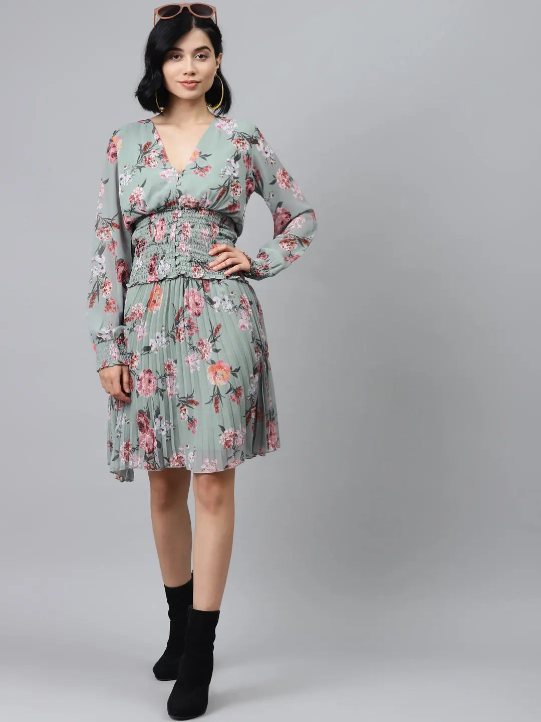 Olive Floral Mini Skirt - Women's Fashion & Comfort