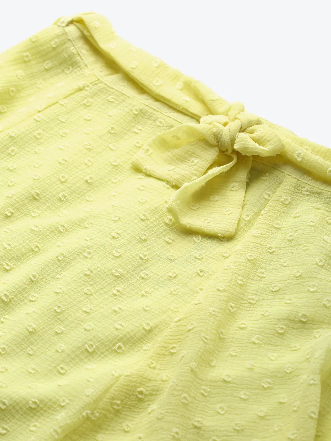 Yellow Dobby Flared Skirt | Women's Western Wear Online