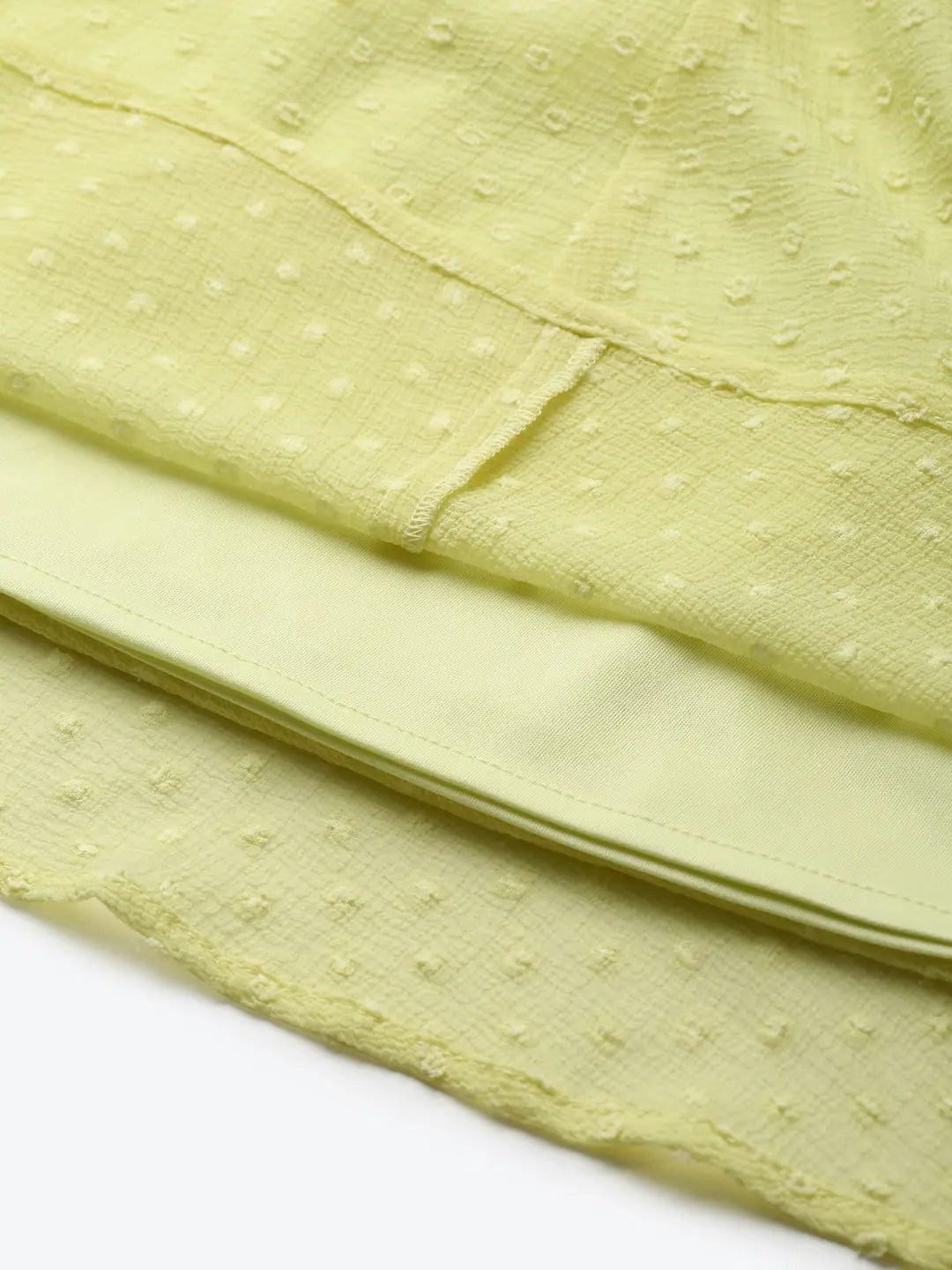 Yellow Dobby Flared Skirt | Women's Western Wear Online