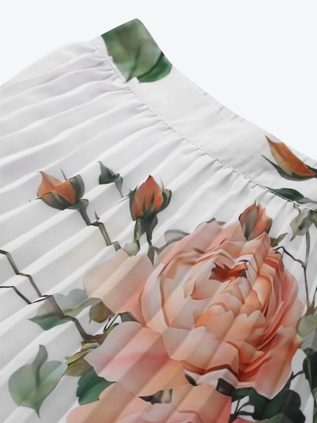 White Floral Maxi Skirt - Comfort Fit, Women's Fashion