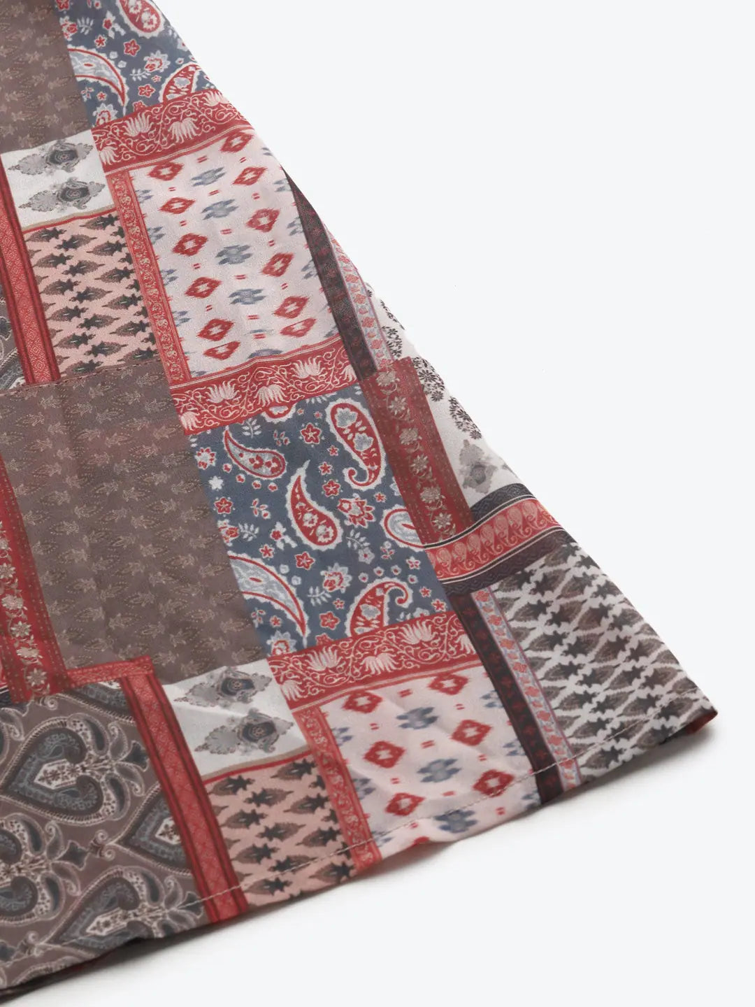 Brown Patch Print Maxi Skirt | Women's Lehenga | Ethnic Style