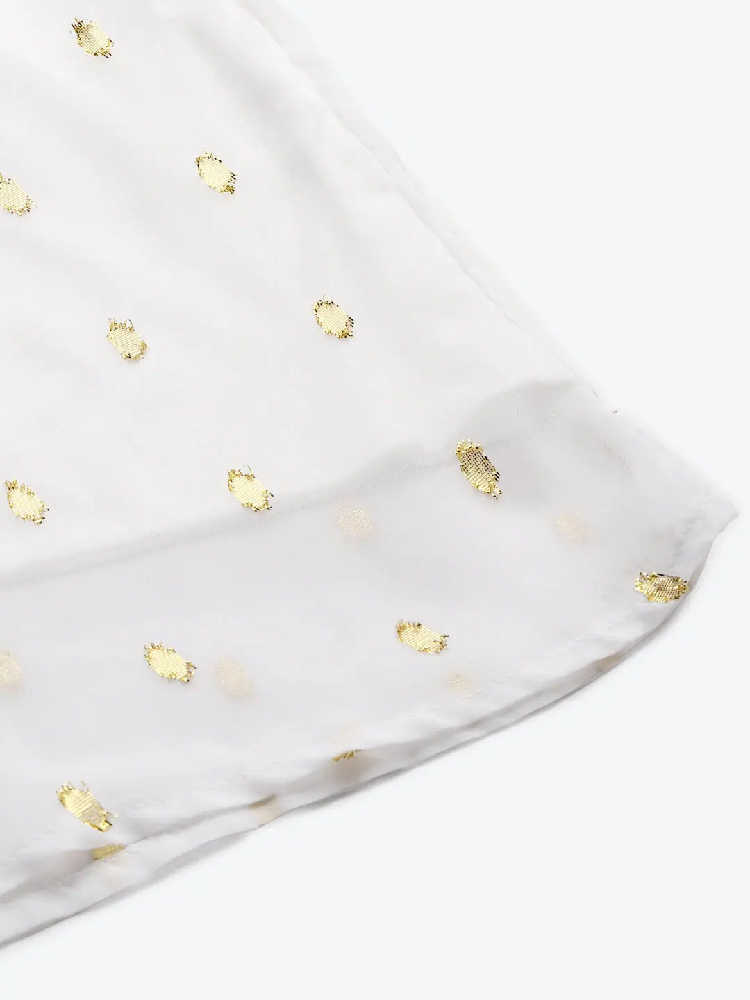 White Lurex Midi Skirt - Festive Lehenga for Women Online