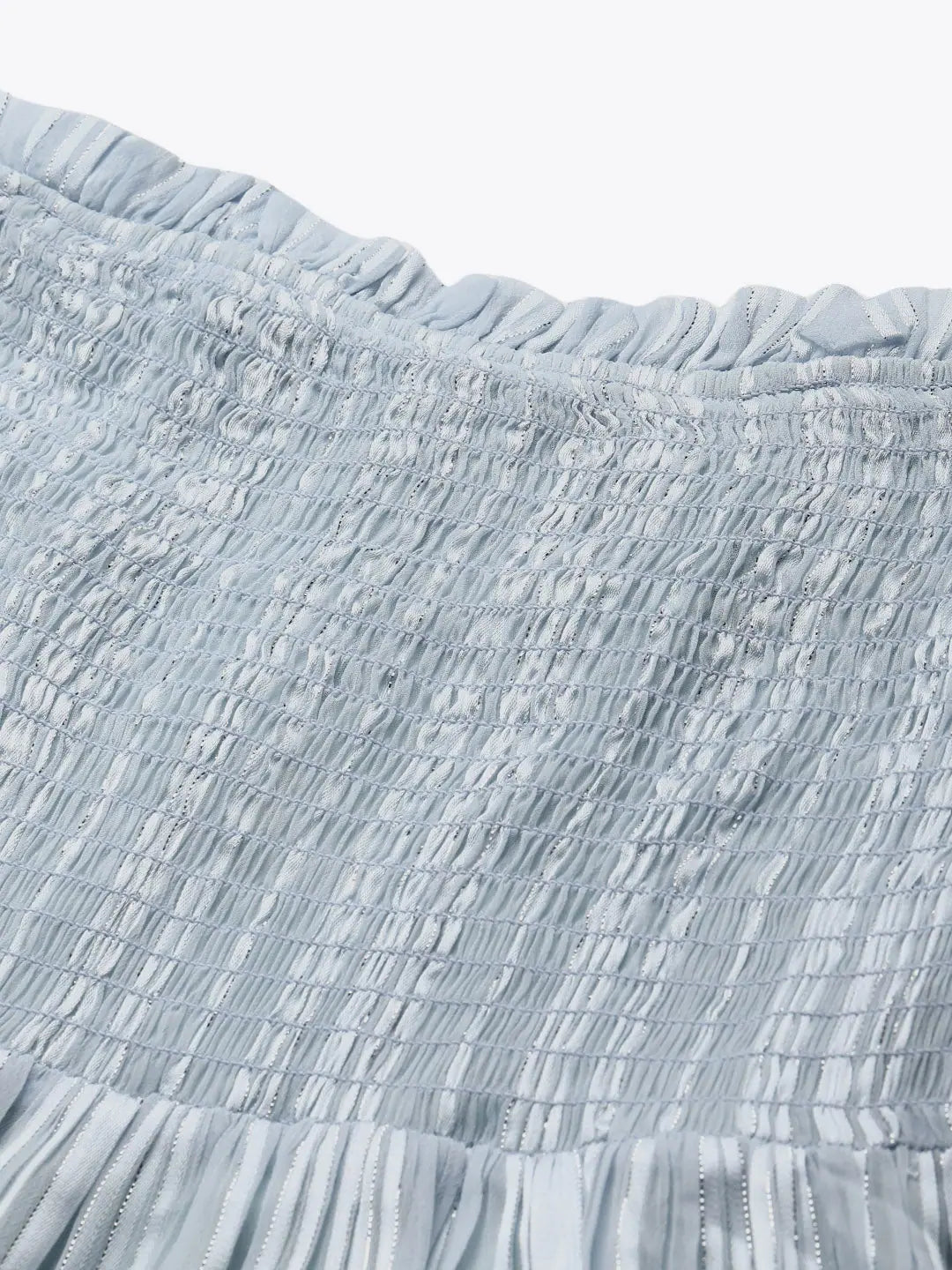 Blue Smoked Short Skirt - Designer Lehenga Choli for Women