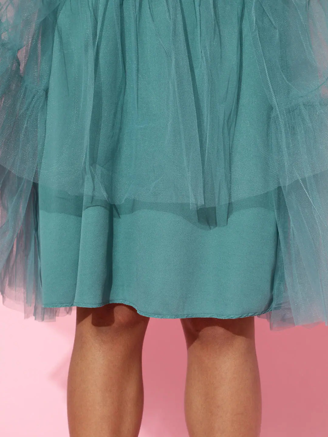 Teal Blue Tulle Frilly Skirt | Stylish Women's Skirt