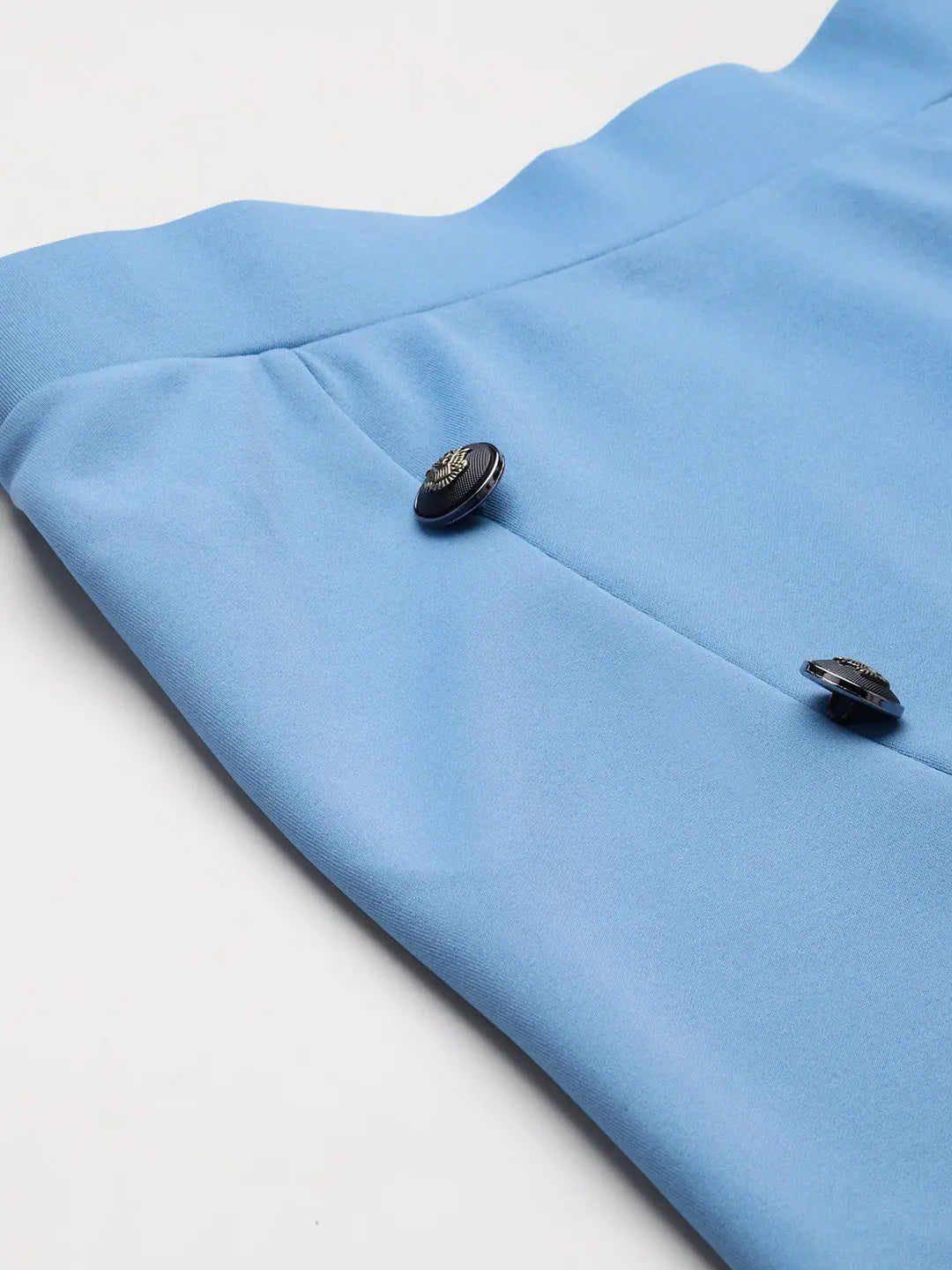 Blue Midi Skirt - Flared Slit Skirt | Women's Western Wear