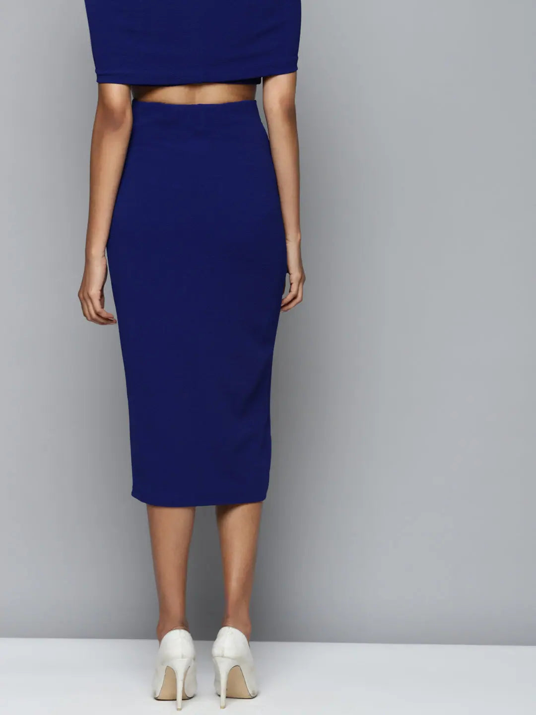 Royal Blue Midi Skirt - Lehenga for Women Style