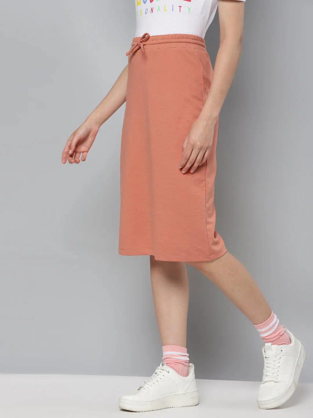 Coral Terry Pencil Skirt | Women's Casual Designer Style