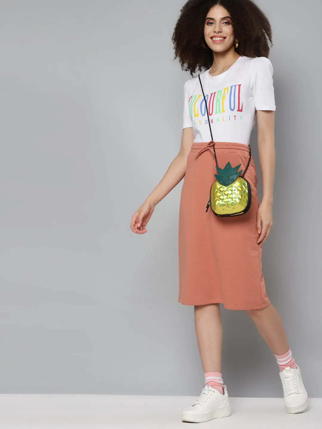 Coral Terry Pencil Skirt | Women's Casual Designer Style