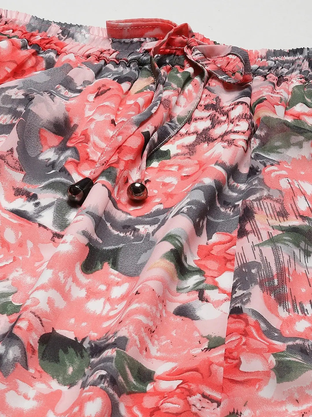 Women Peach Floral Maxi Skirt - Western Wear Clothing