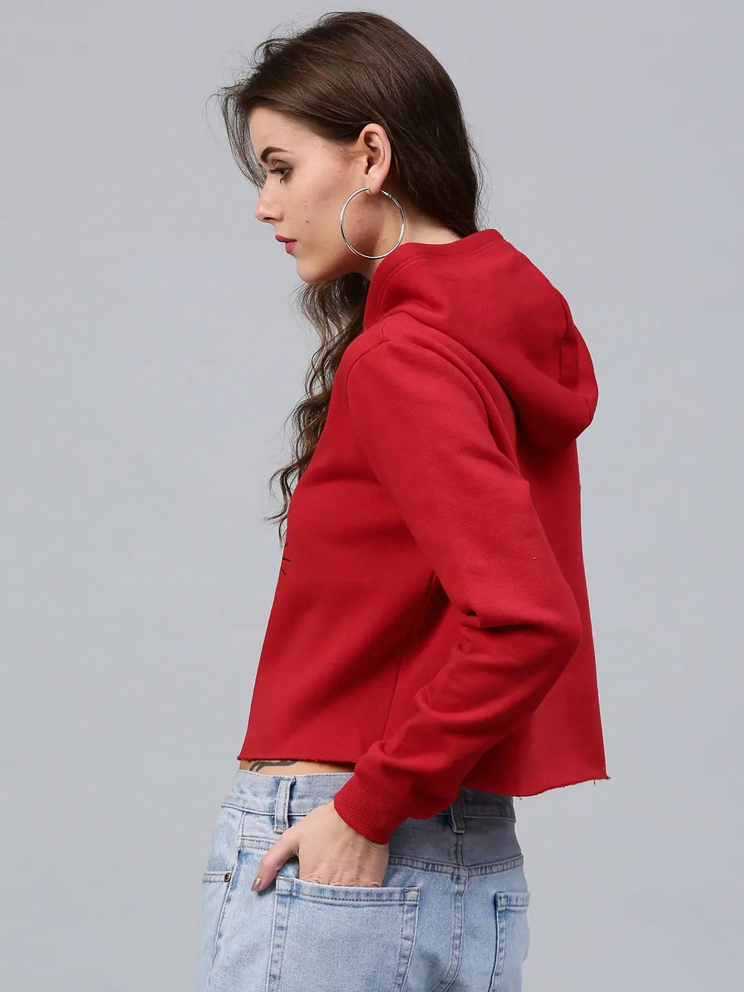 Bow Kitty Red Sweatshirt | Party Wear Lehenga Alternative