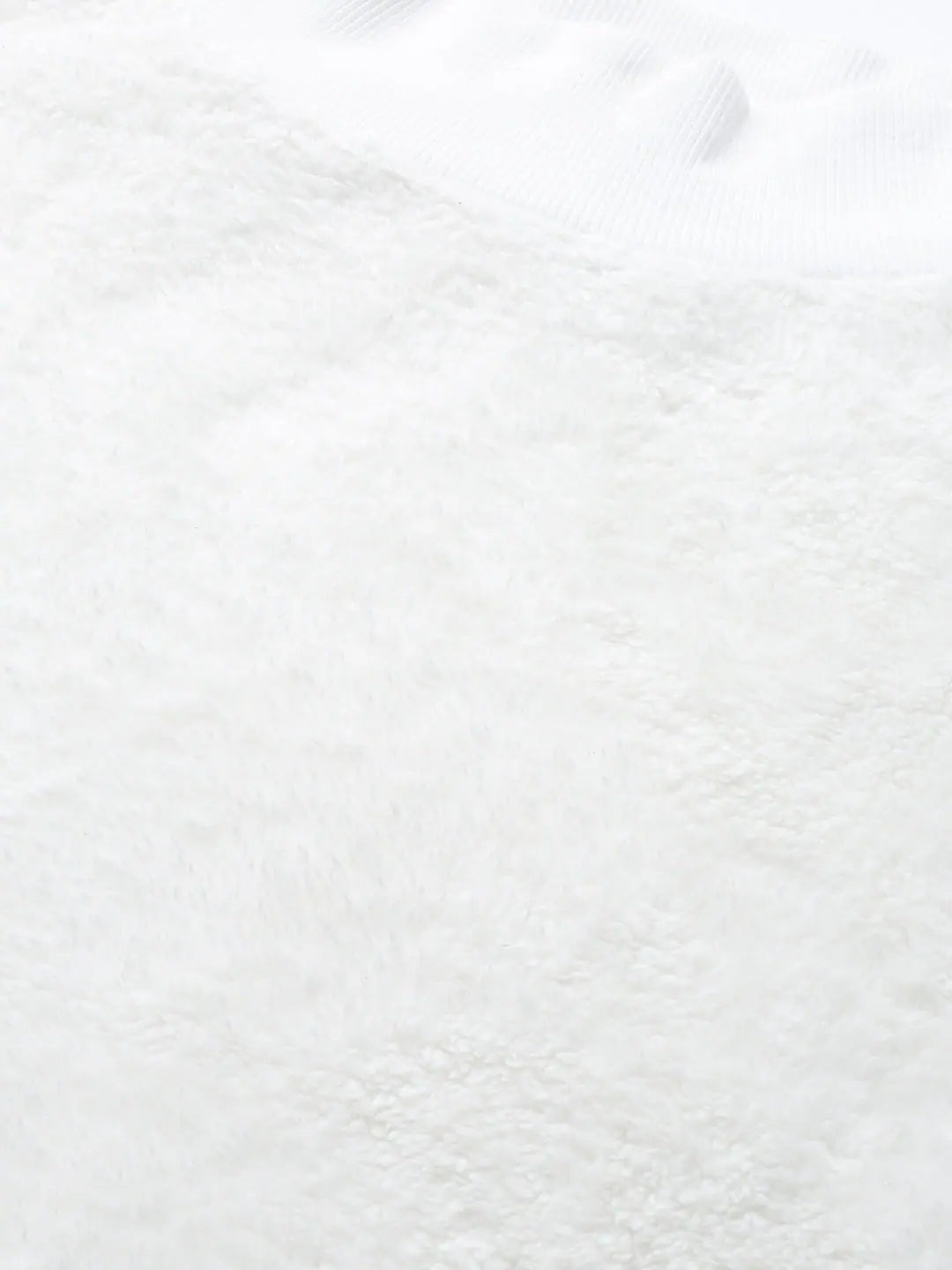 White Balloon Sleeve Faux Fur Sweatshirt - Wedding Lehenga Look