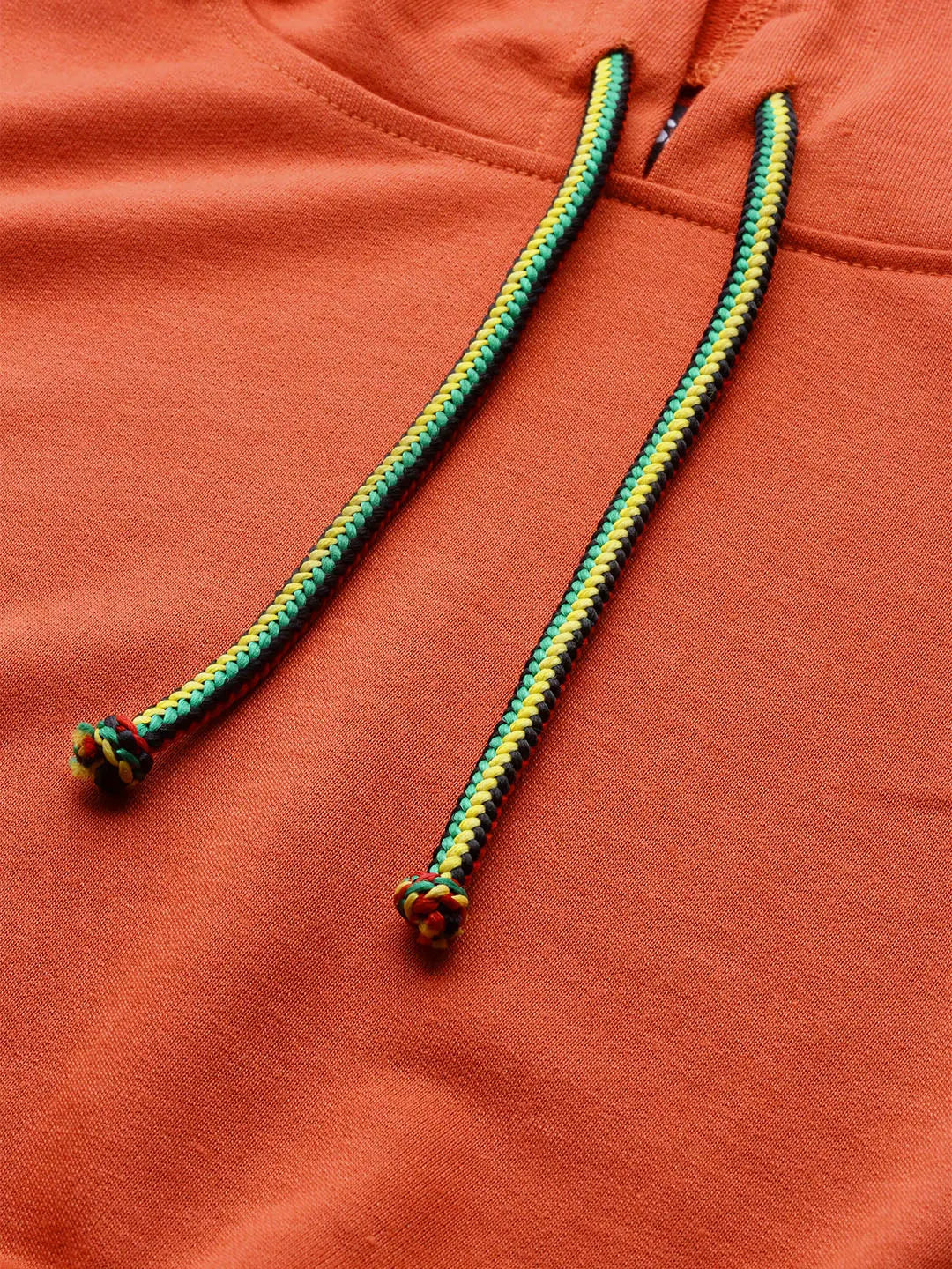 Rust Crop Hoodie Sweatshirt - Ethnic Lehenga Style