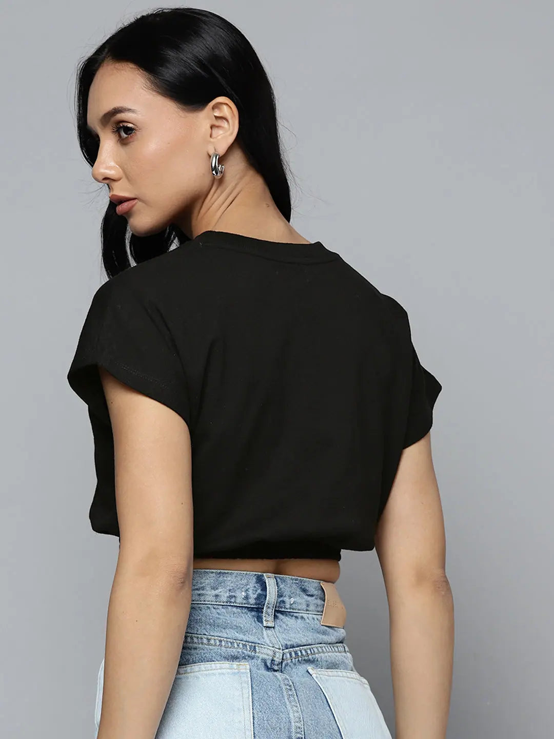Black Terry Crop Vest | Women's Western Wear Outfit
