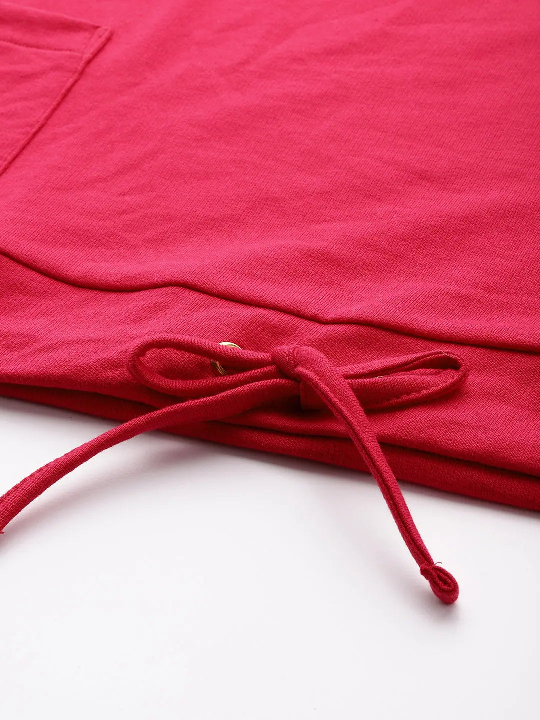 Fuchsia Terry Boxy Sweatshirt | Festive Lehenga Style