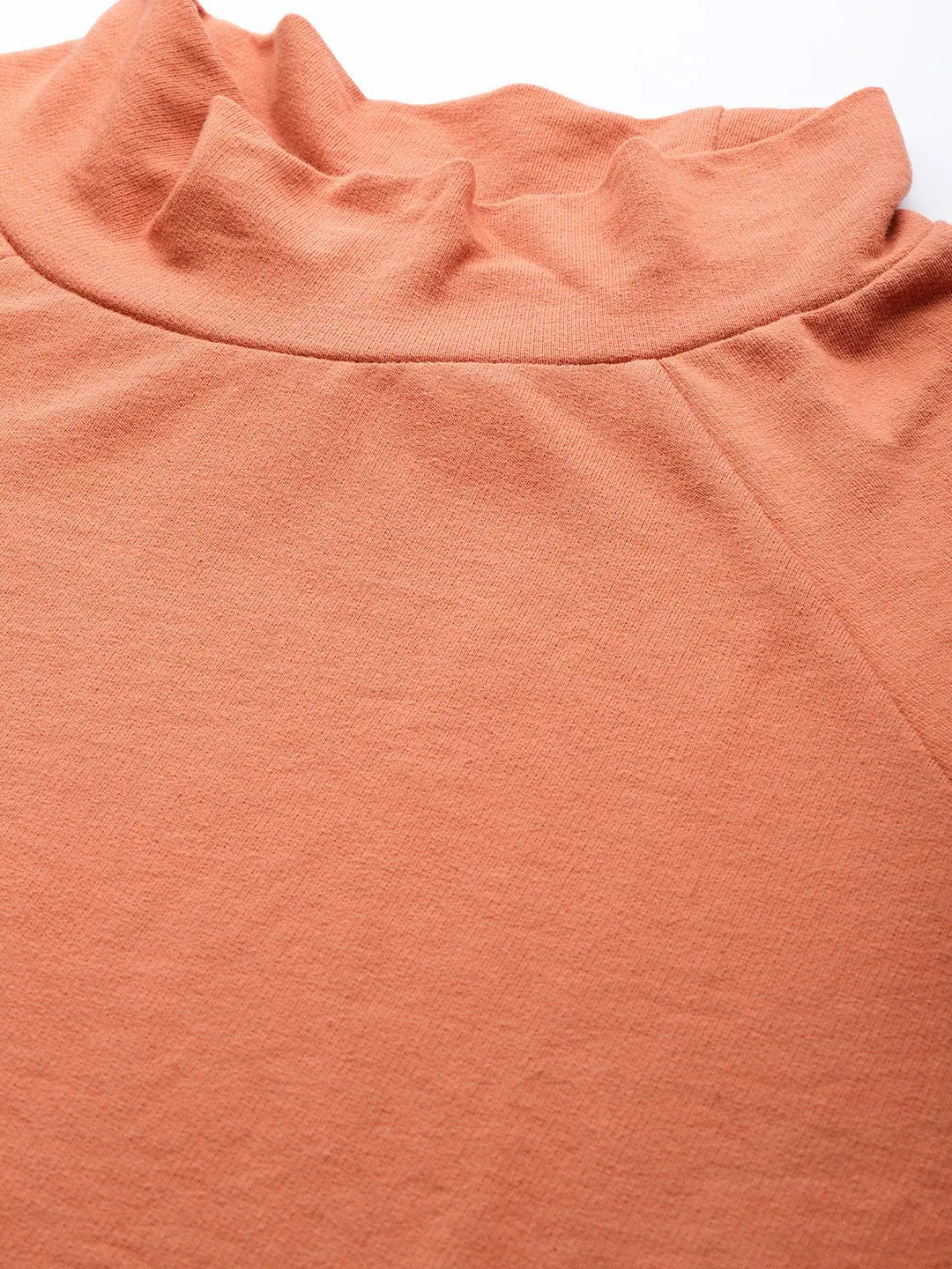 Coral Terry Boxy Sweatshirt with Drawstring Hem | Comfort Fit