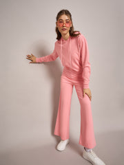 Women Pink Terry Regular Hoodie With Terry Pants-SFSWSH7639_SFPANT50957