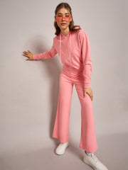Women Pink Terry Regular Hoodie With Terry Pants-SFSWSH7639_SFPANT50957