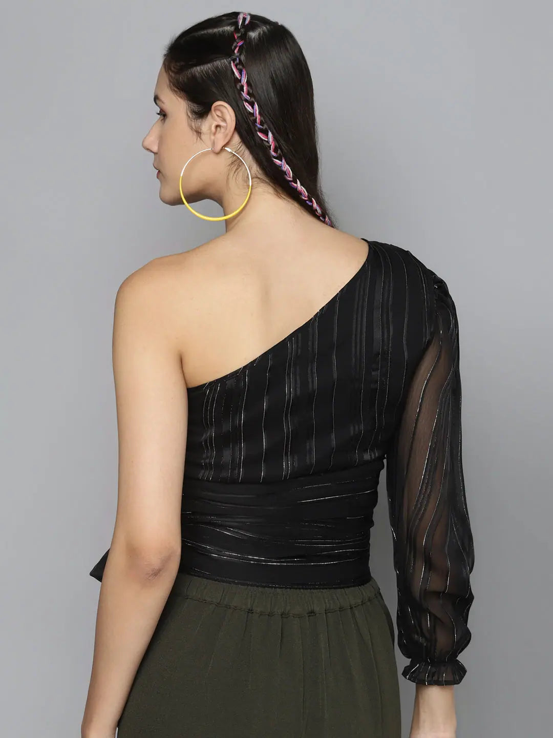Chic Black One Shoulder Top | Women's Western Wear