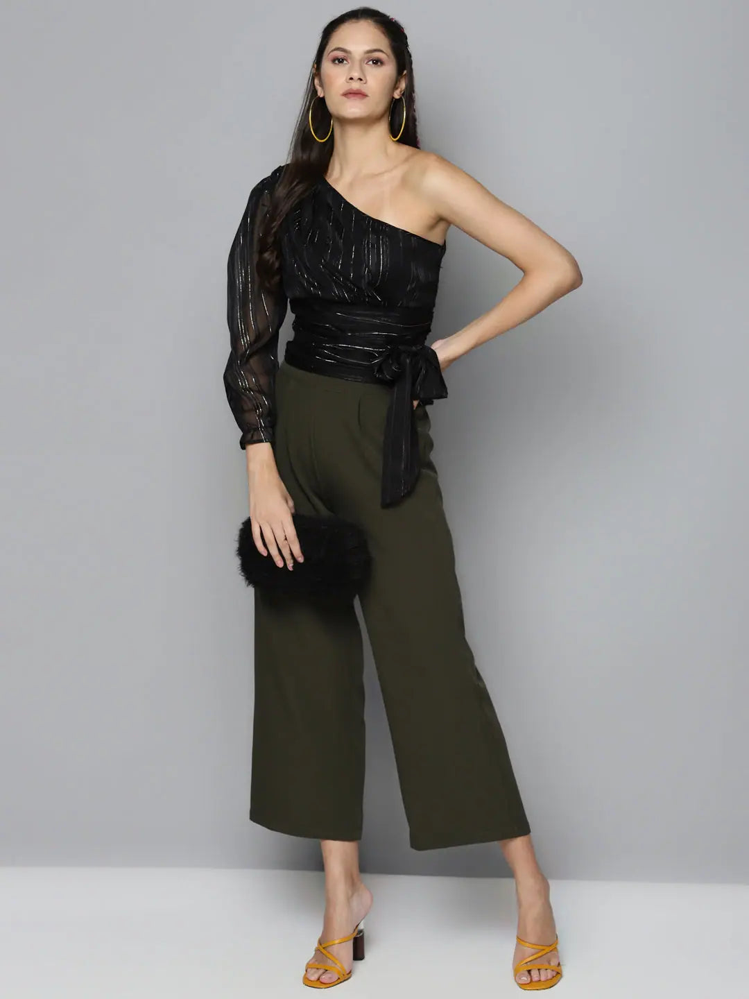 Chic Black One Shoulder Top | Women's Western Wear
