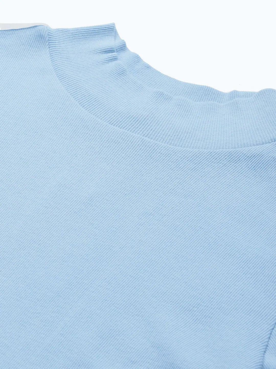 Blue Tape Detail Sleeve Top | Women's Western Outfits