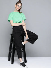 Green Drawstring Detail T-Shirt
