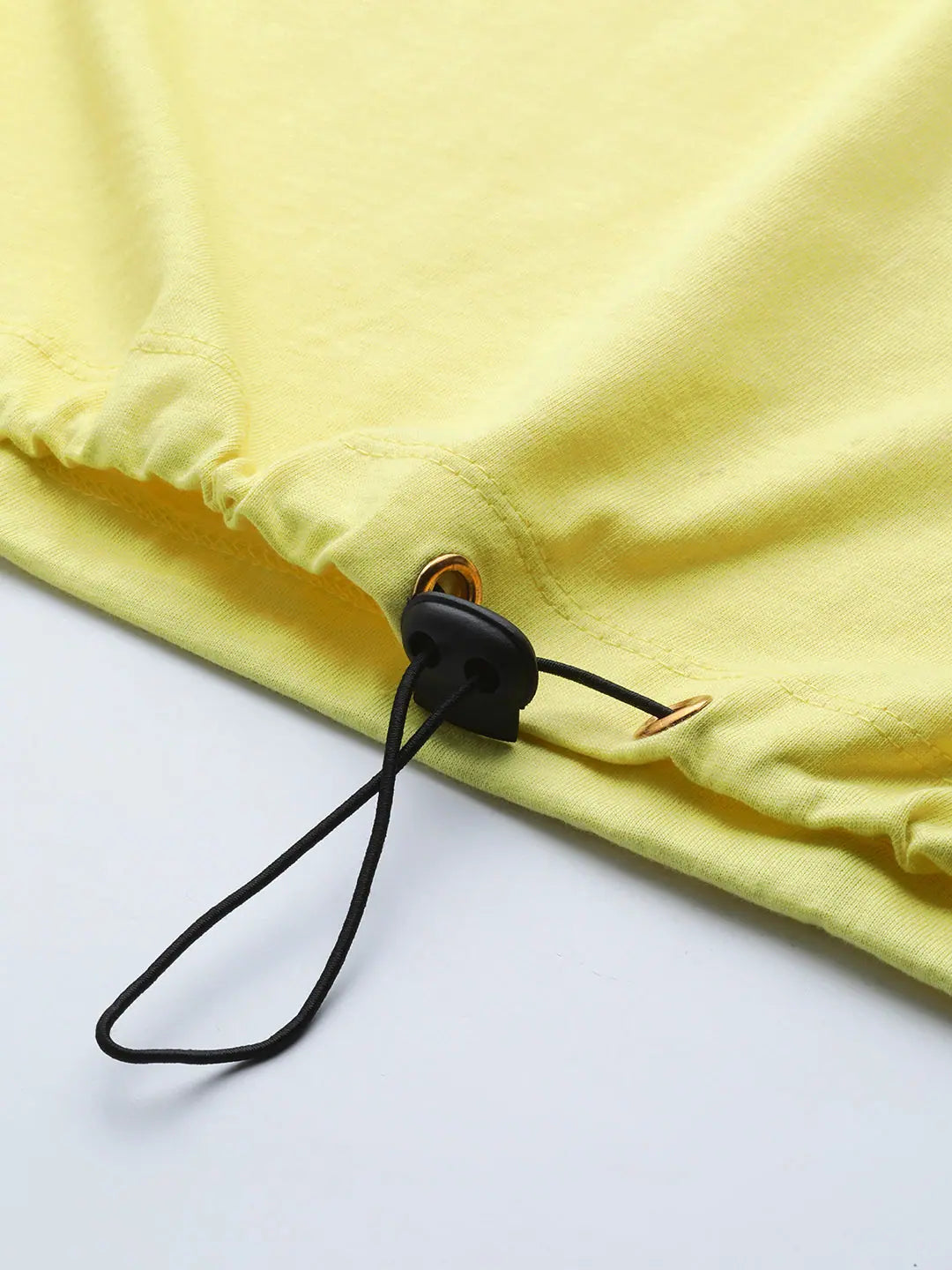 Yellow Cotton Drawstring T-Shirt | Party Wear, Ethnic