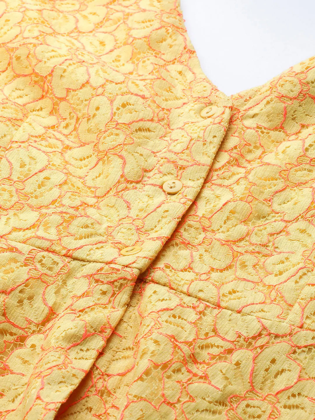 Yellow Lace V-Neck Peplum Top | Designer Lehenga, Ethnic