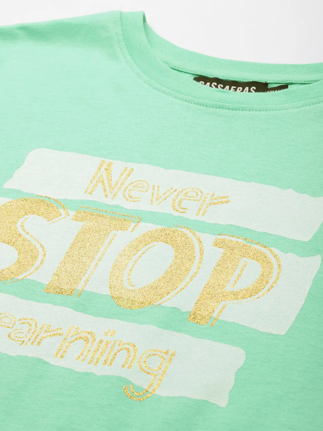 Green Never Stop Learning T-Shirt - Women's Cotton Tee
