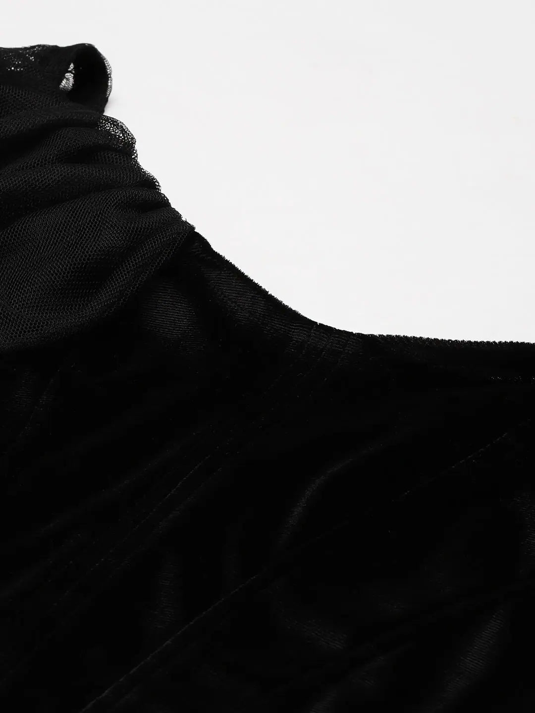 Black Velvet Bardot Blouse | Women's Western Clothing