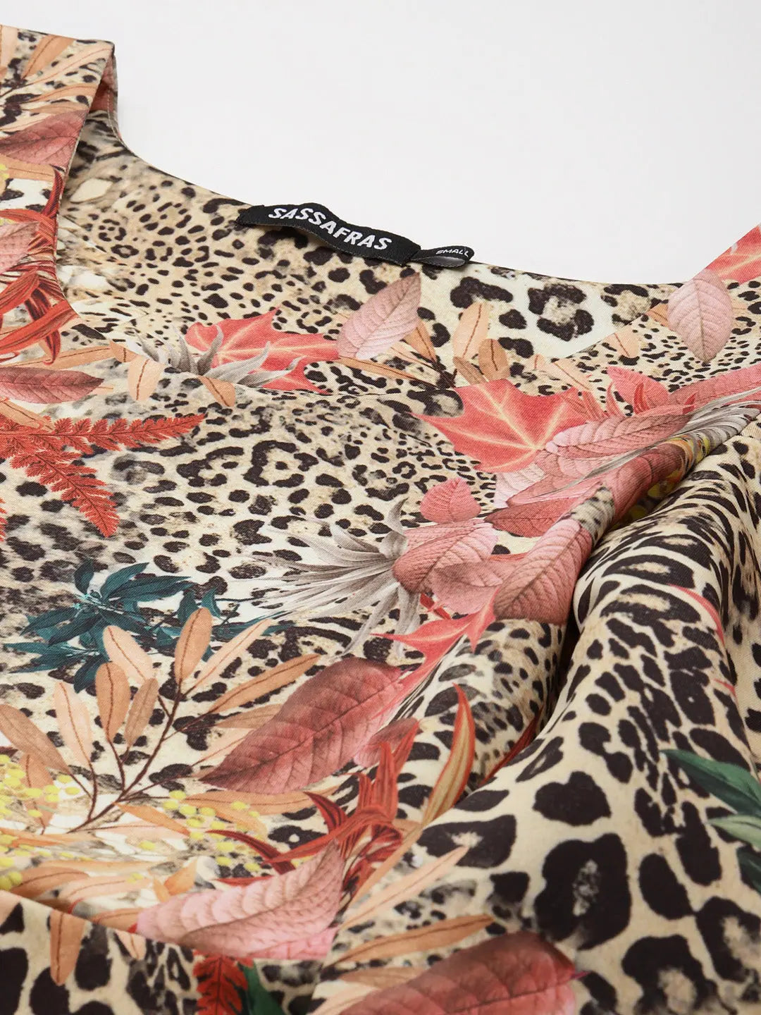 Cheetah Floral Peplum Top | Women's Printed Designer Lehenga